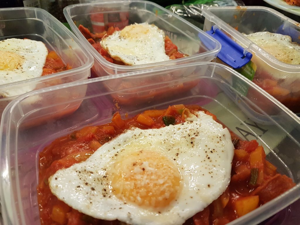 Tomatoes, Eggs and Chorizo from Lean In 15