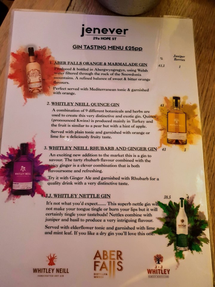 Gin tasting at Jenever