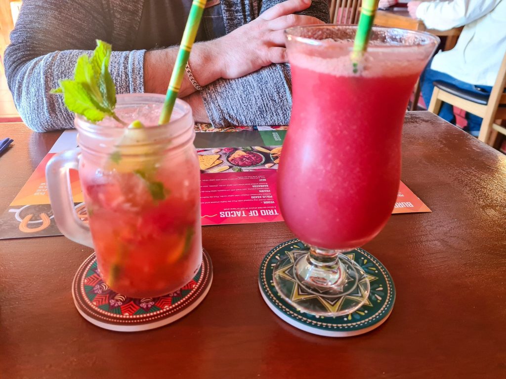 strawberry mojito & strawberry daquiri